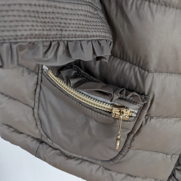 Luckylu Milano crop puffer jacket packable neutral tone Small @B5 - Picture 4 of 12